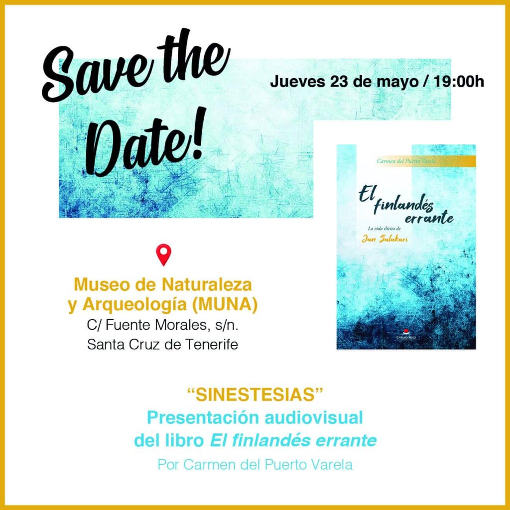 Presentación sinestésica del libro "El finlandés errante" en el Museo de Naturaleza y Arqueología (MUNA) de Tenerife