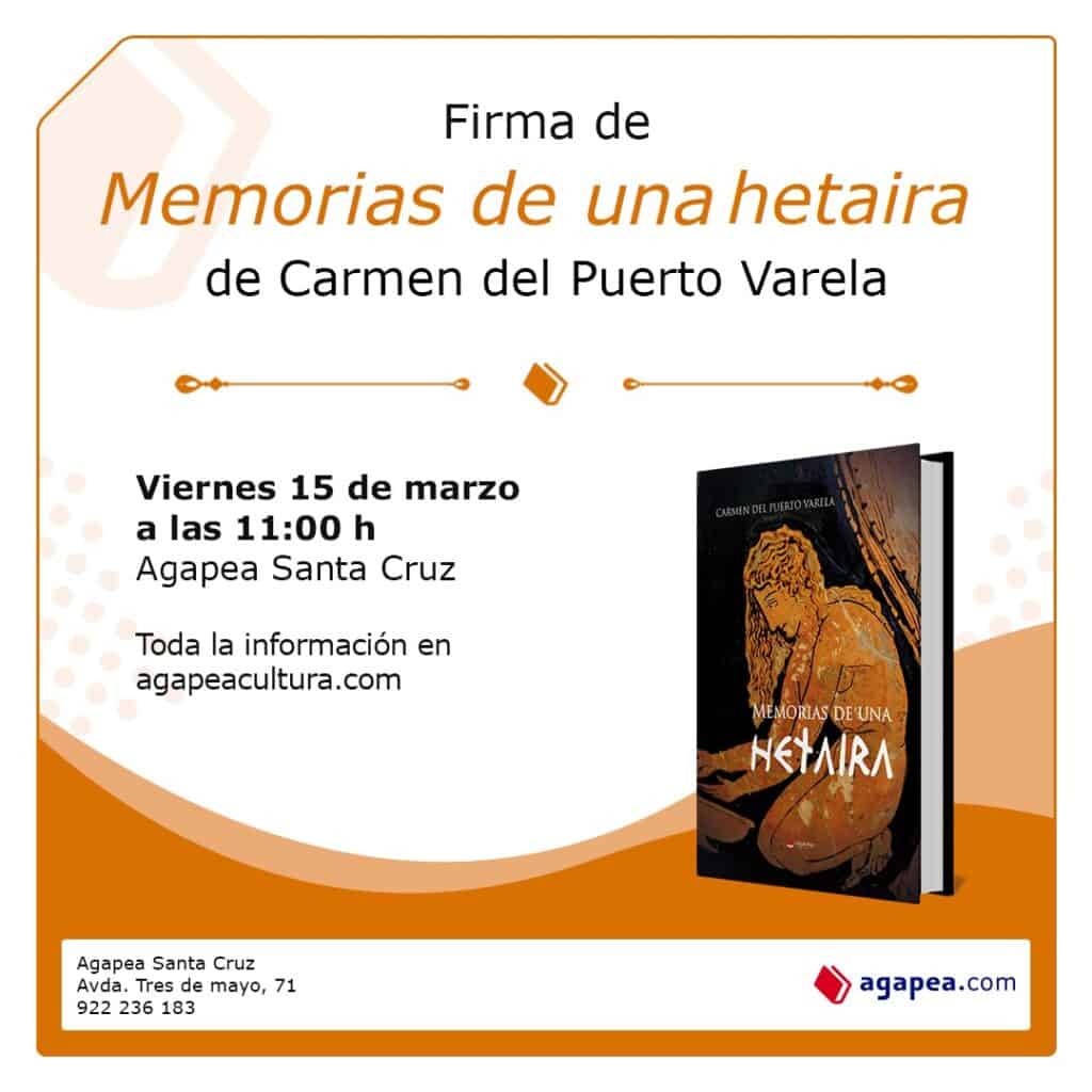 Firma de "Memorias de una hetaira" y "El finlandés errante" en la librería Agapea de Santa Cruz de Tenerife