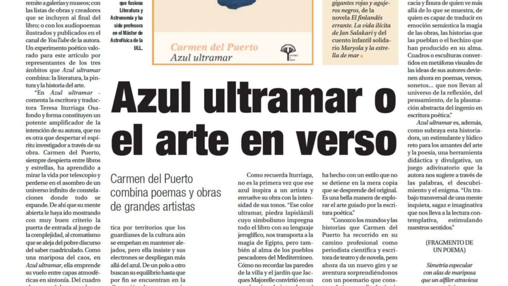 Azul ultramar o el arte en verso