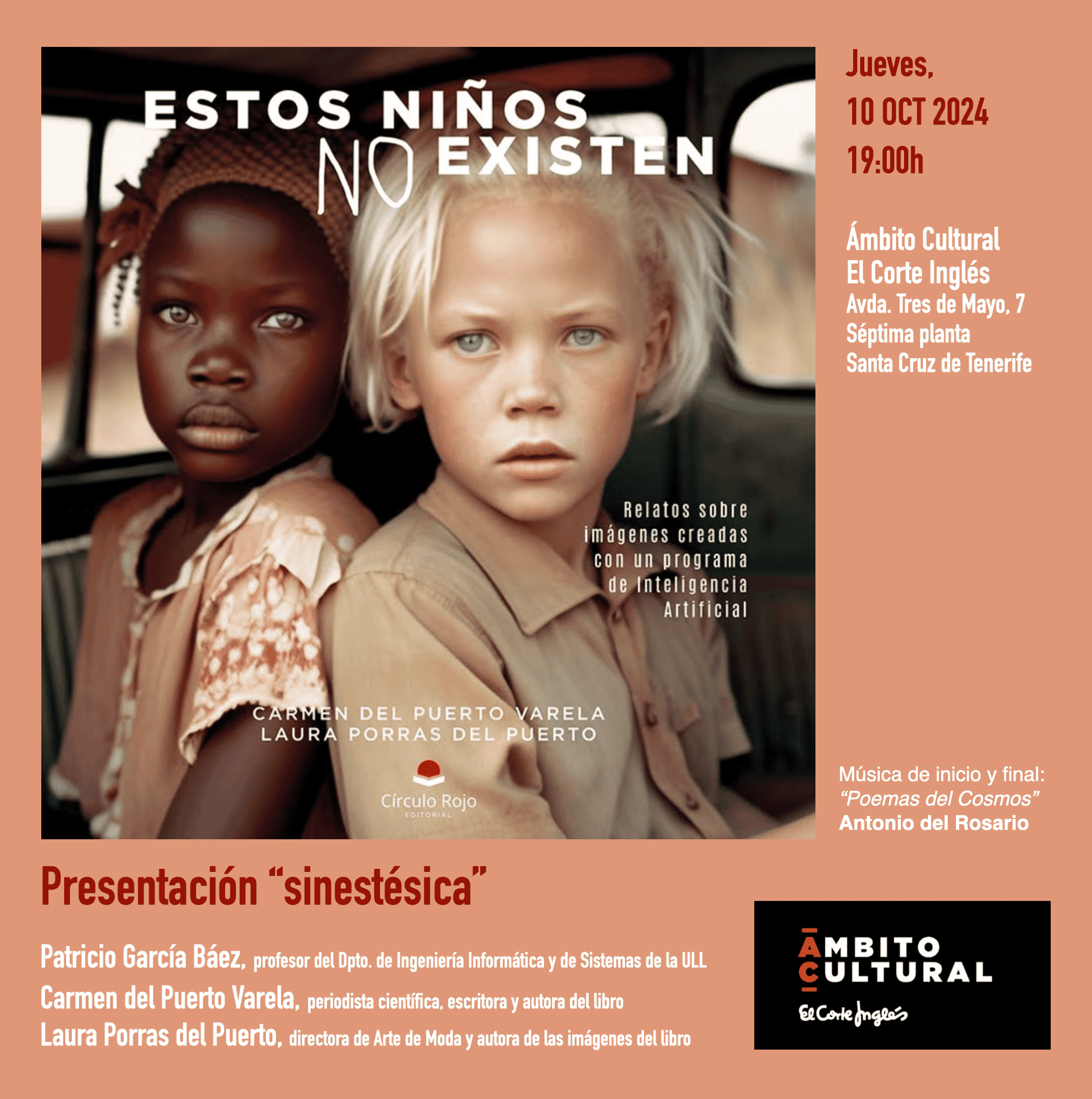Presentación sinestésica de "Estos niños NO existen" en El Corte Inglés de Tenerife