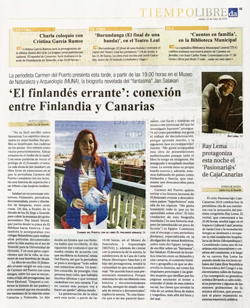 ‘El finlandés errante’: conexión entre Finlandia y Canarias