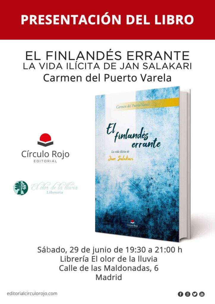 Presentación sinestésica de "El finlandés errante" en la librería El olor de la lluvia de Madrid