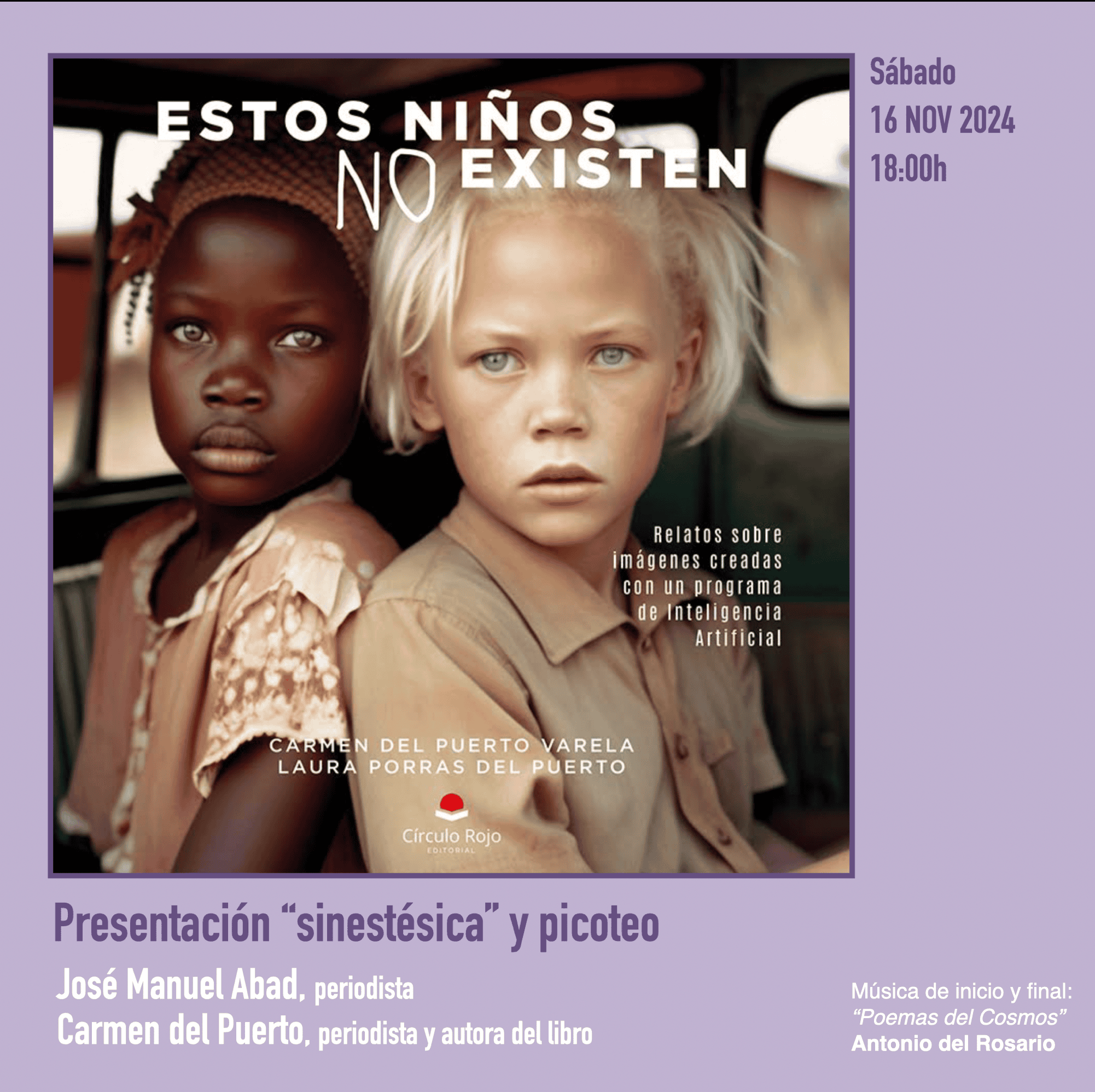 Presentación sinestésica de "Estos niños NO existen" en Madrid con amigos