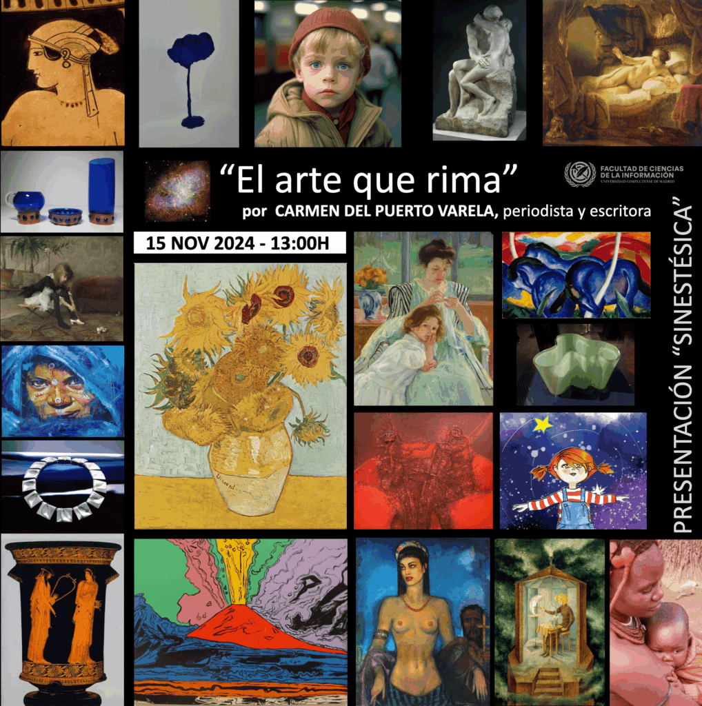 Presentación sinestésica «El arte que rima» en la Facultad de Ciencias de la Información de la UCM 13 Presentación sinestésica “El arte que rima” en la Facultad de Ciencias de la Información de la UCM