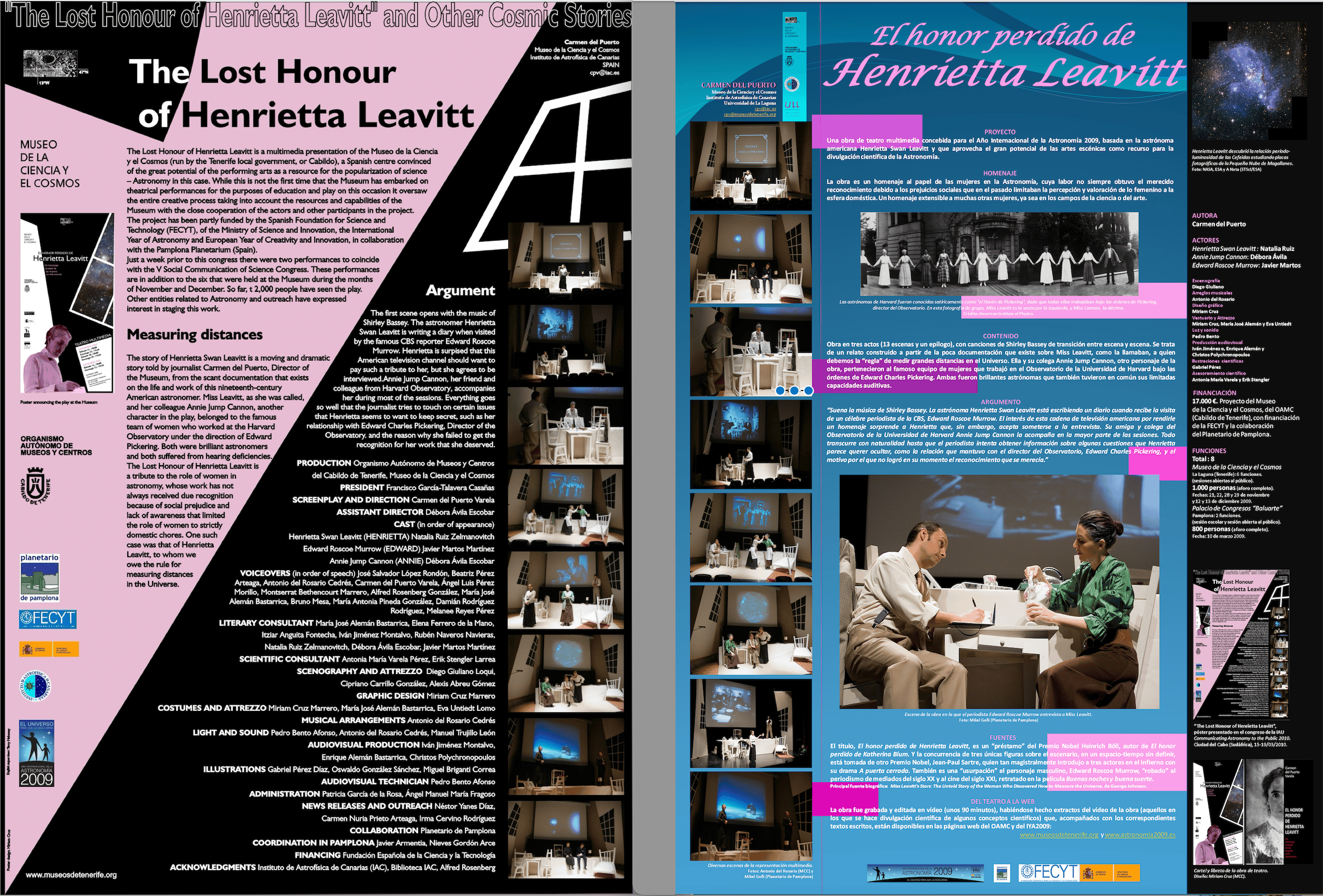 "El honor perdido de Henrietta Leavitt", en congresos nacionales e internacionales