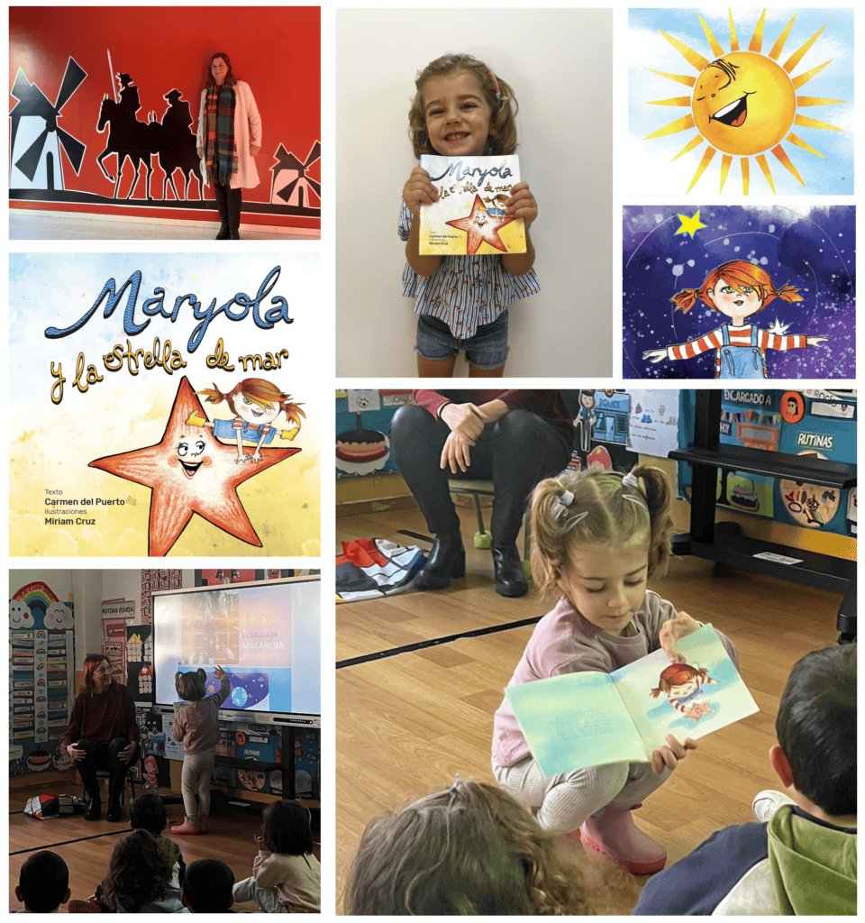 Mi cuento "Maryola y la estrella de mar", en el Colegio Miguel de Cervantes de Villanueva de la Serena