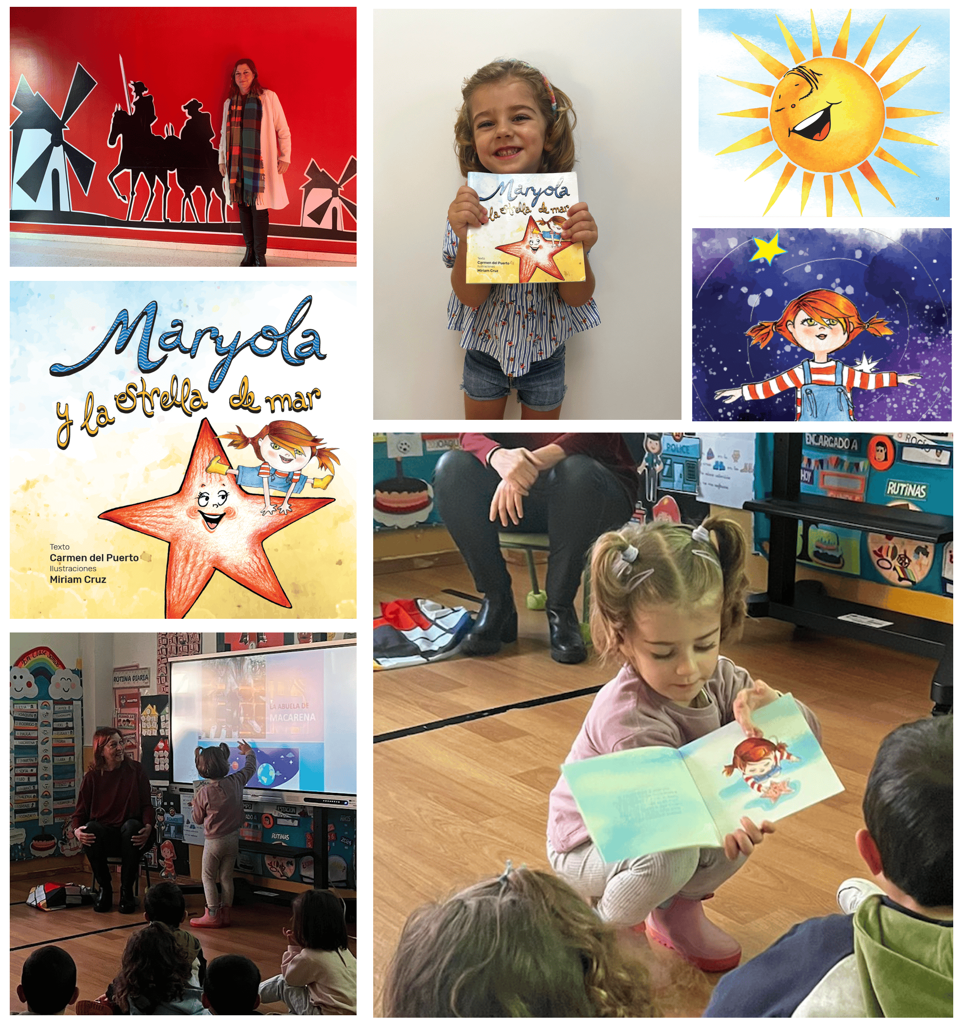 Mi cuento "Maryola y la estrella de mar", en el Colegio Miguel de Cervantes de Villanueva de la Serena