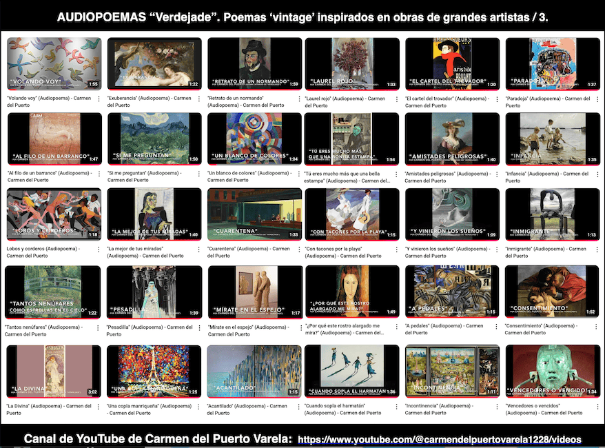 Blog 33 ABANICO DE COLORES: "Verdejade", mi tercera antología de poemas 'vintage' inspirados en obras de grandes artistas