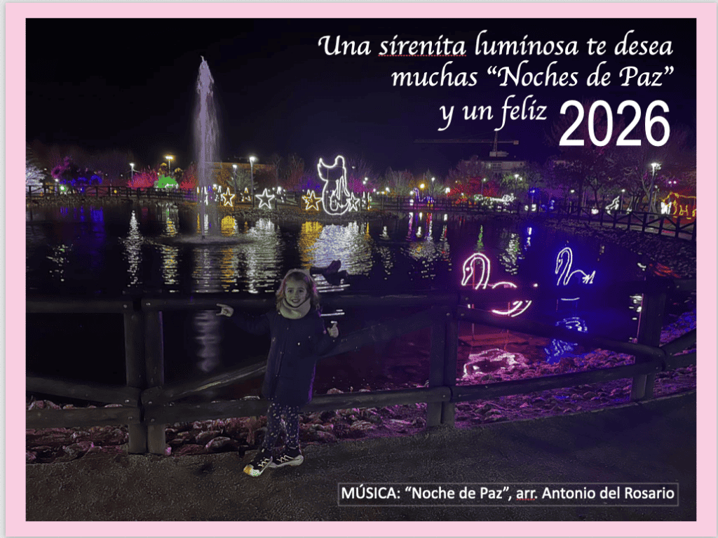 Una sirenita luminosa te desea muchas “Noches de Paz” y un feliz 2026